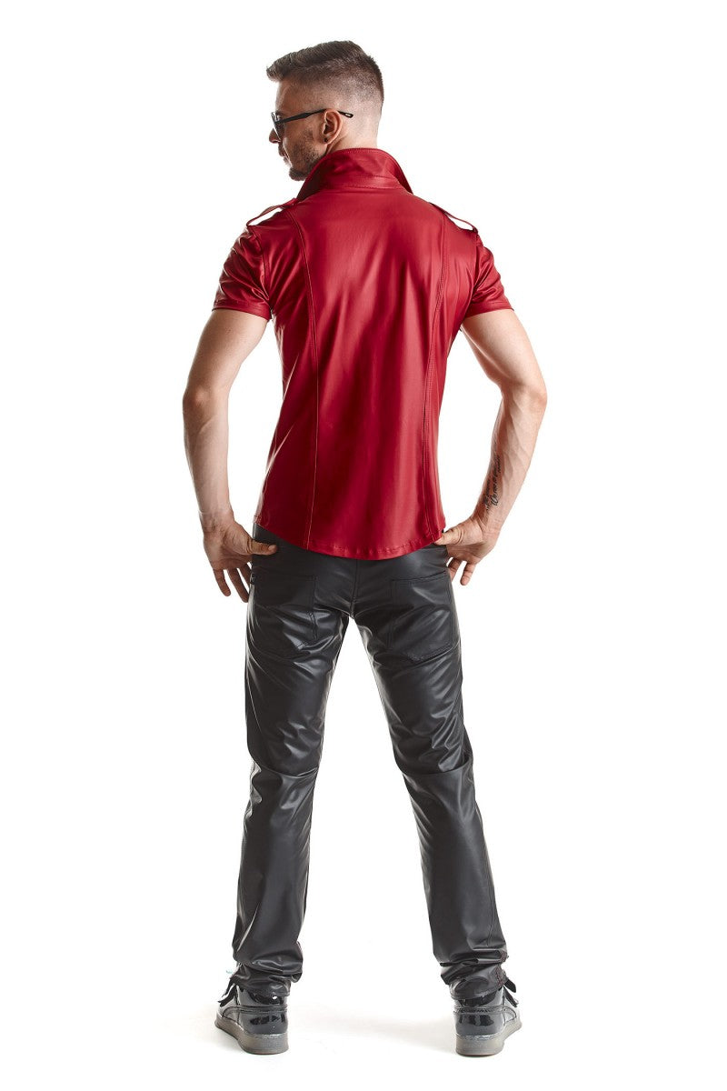 Rotes Herren Wetlook Hemd CARLO