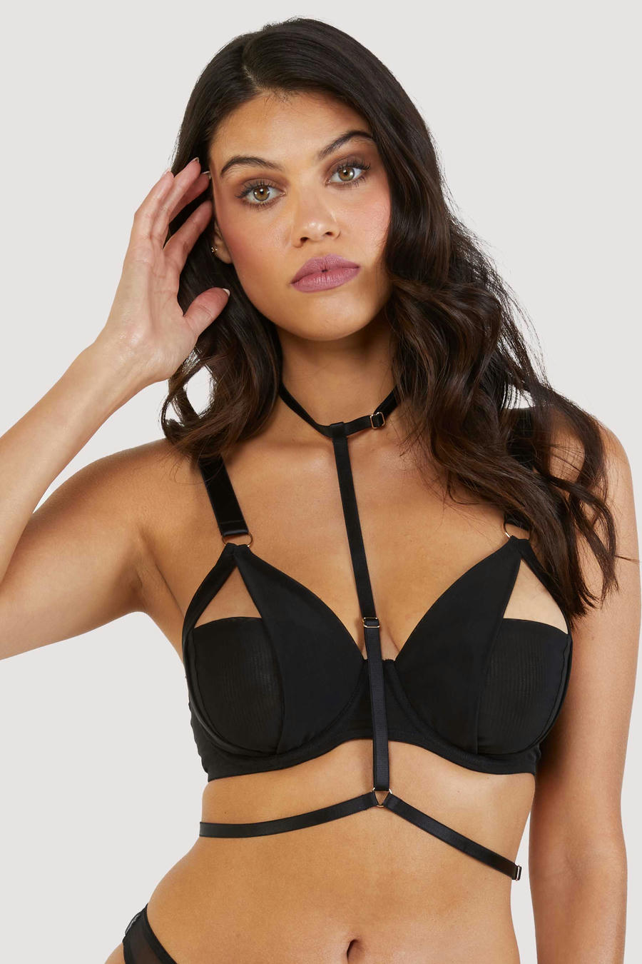 Black harness bralette on sale