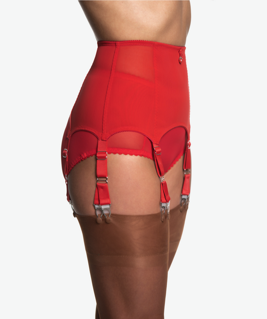 Strumpfhalter SECRET LOVE in ROT mit V-Clip-Strapsen